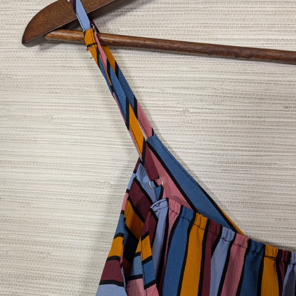 Evereve Hollie Woodward Allison Joy Striped Multicolor Sleeveless Top Tank NWT L - Picture 7 of 7